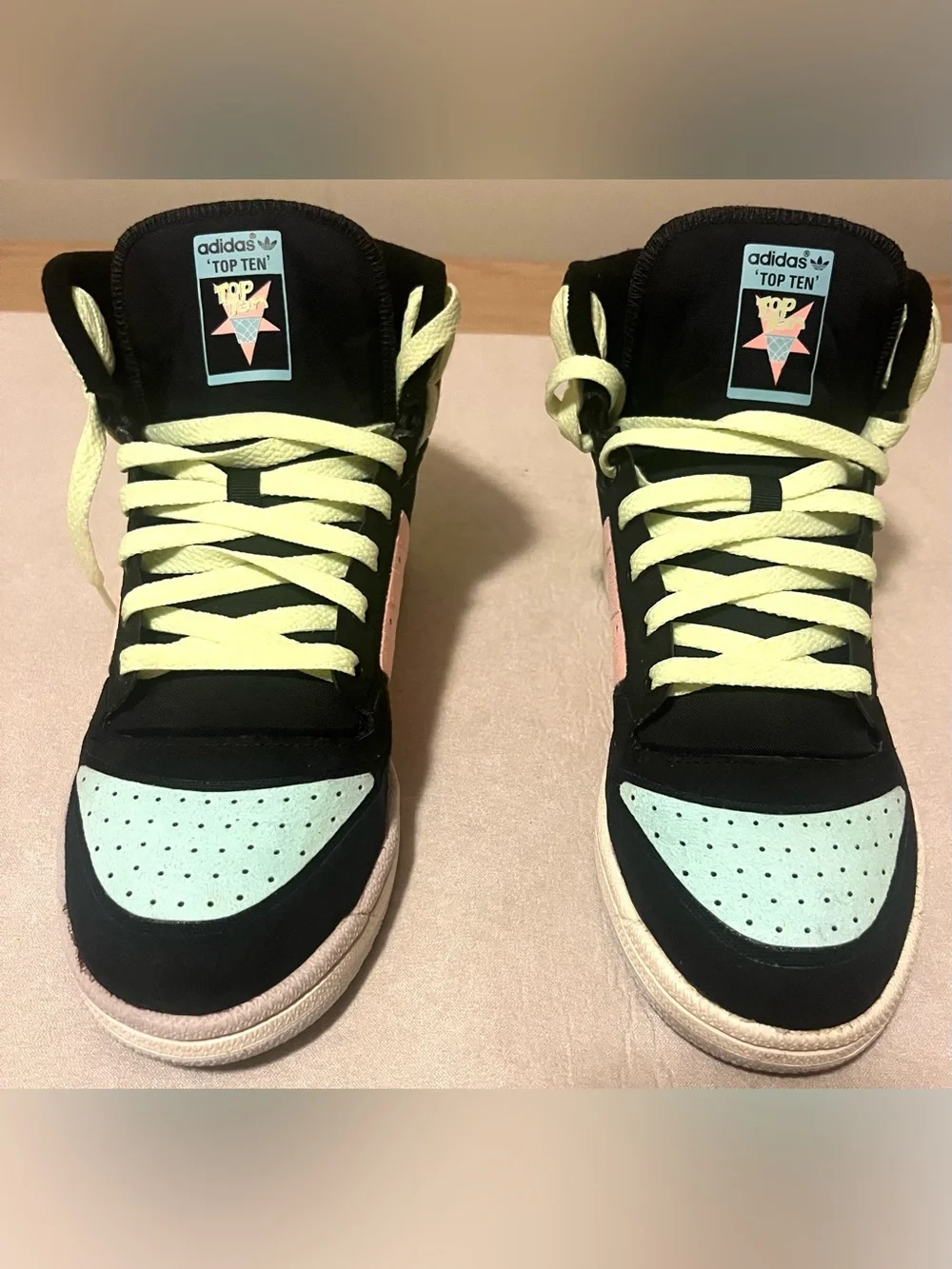 Adidas Top Ten RB High Top Unisex Sneakers Multicolor Black Pink Blue Neon Size